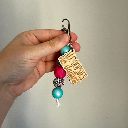 All oopsies, no daisies keychain