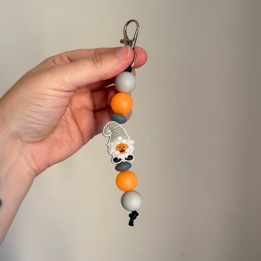 Halloween gnome keychain