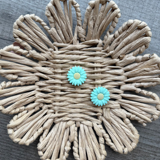Teal sunflower
